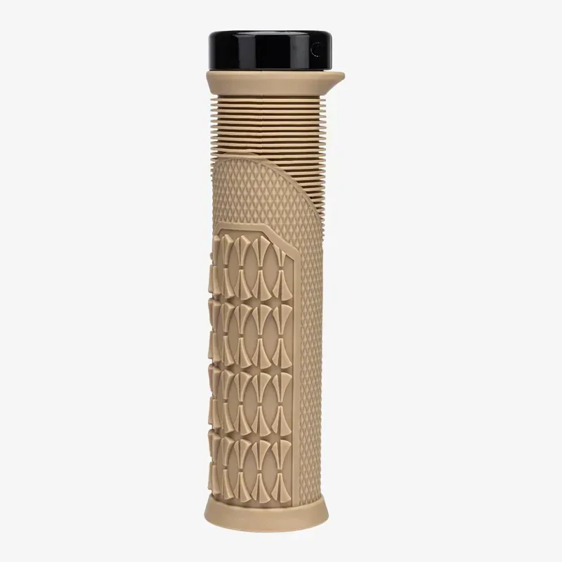 SDG Thrice OC Large Lock-on MTB Grips in Tan/Black-2