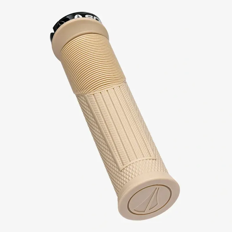 SDG Thrice OC Large Lock-on MTB Grips in Tan/Black-3