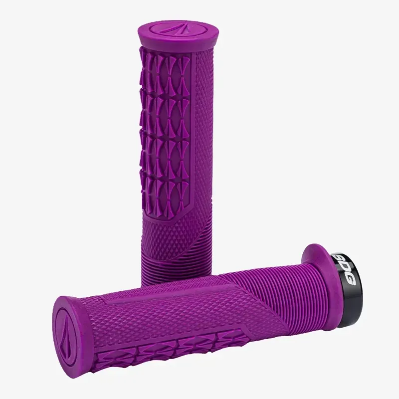 SDG Thrice OC Large Lock-on MTB Grips in Purple/Black