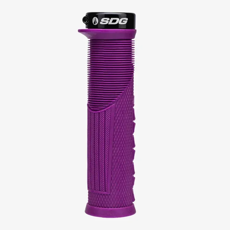 SDG Thrice OC Large Lock-on MTB Grips in Purple/Black-1