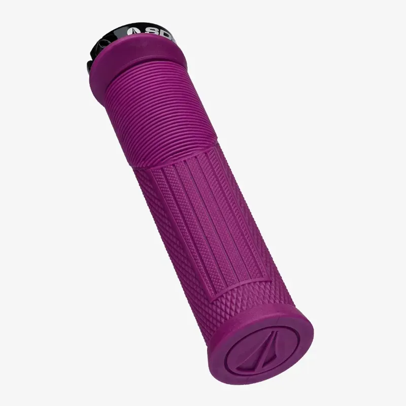 SDG Thrice OC Large Lock-on MTB Grips in Purple/Black-3