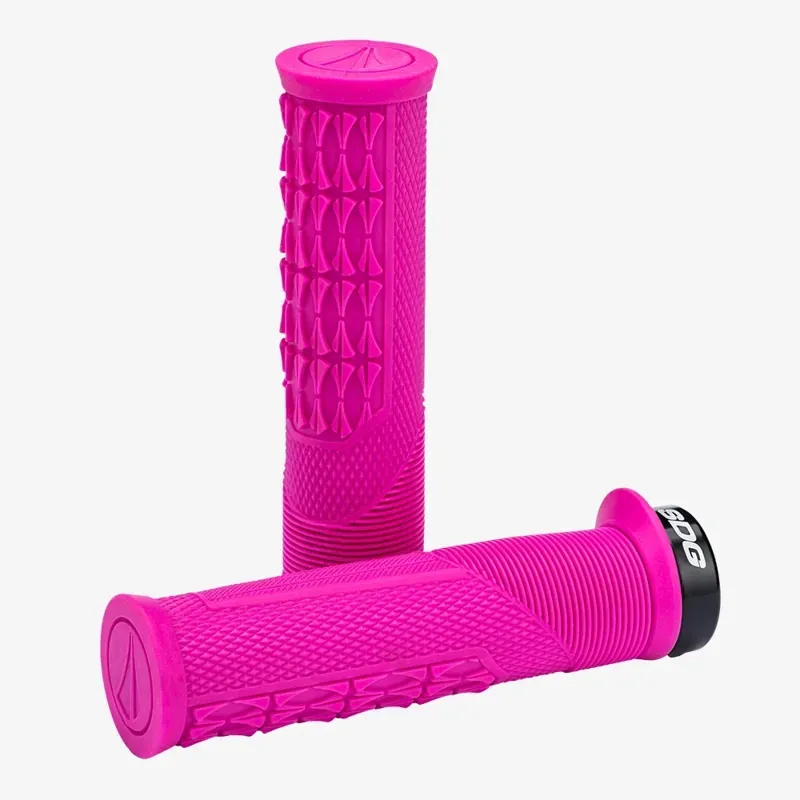 SDG Thrice OC Large Lock-on MTB Grips in Pink/Black