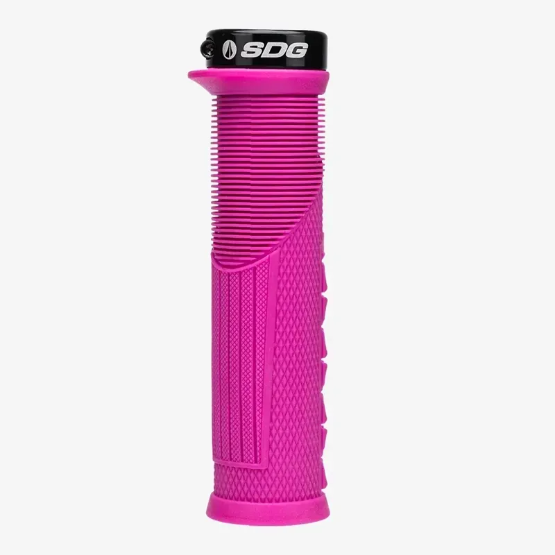 SDG Thrice OC Large Lock-on MTB Grips in Pink/Black-1
