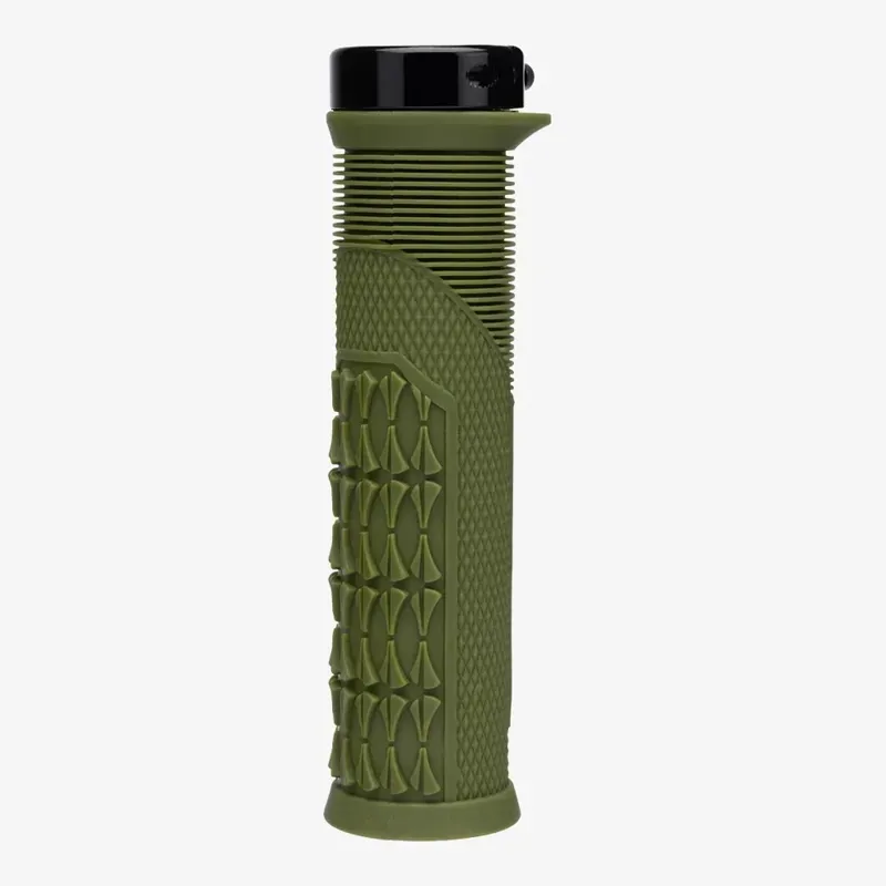 SDG Thrice OC Large Lock-on MTB Grips in Olive Green/Black-2