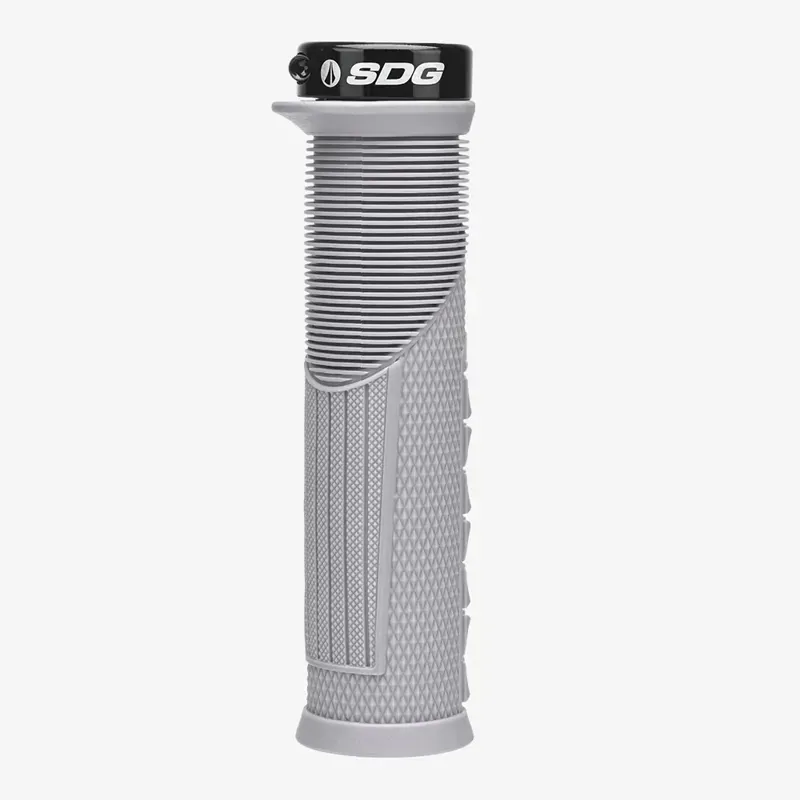 SDG Thrice OC Large Lock-on MTB Grips in Grey/Black-1