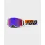 100% Armega HiPER Red/Blue Mirror Lens Goggles in White