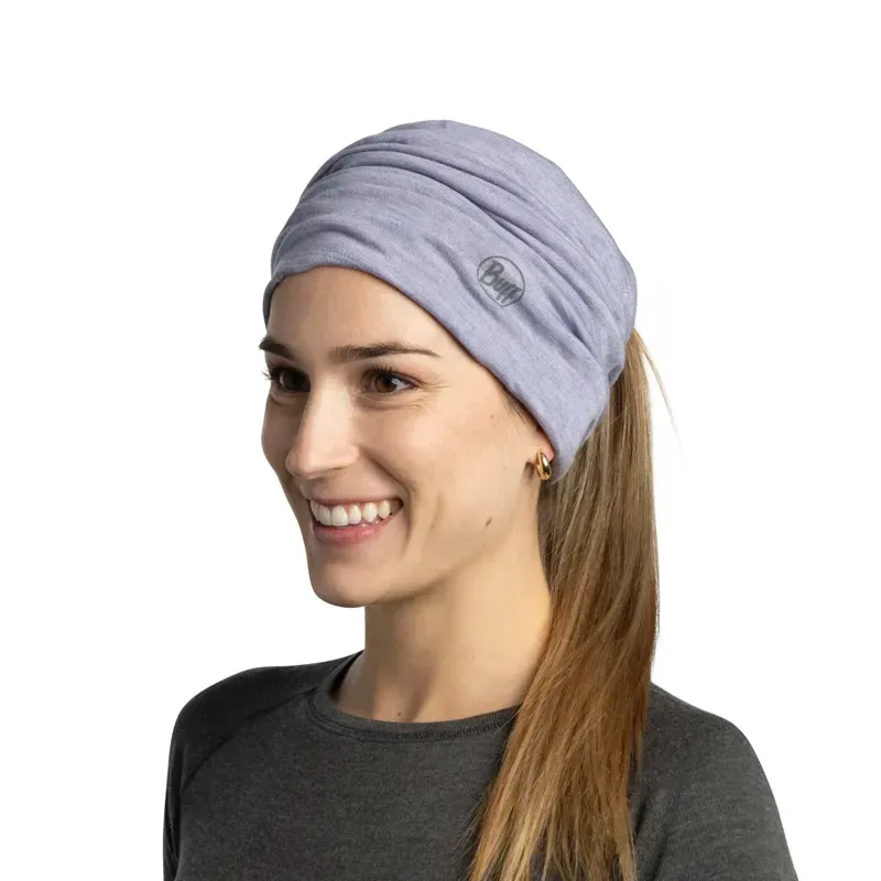 Buff Merino Midweight Neckwear in Melange Iris-3