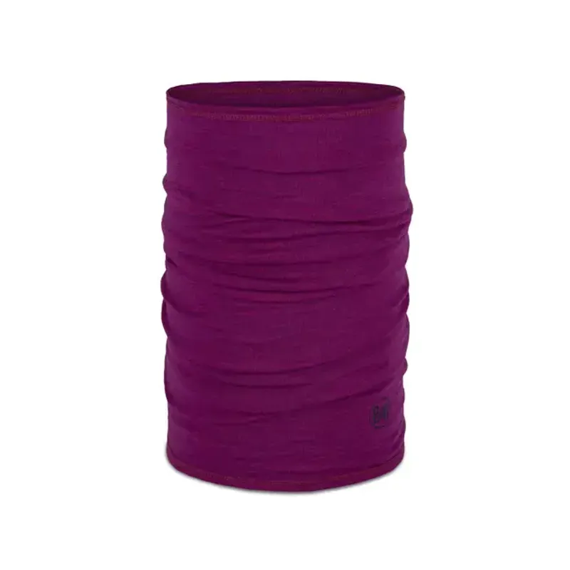Buff Solid Merino Lightweight Neckwear in Magenta