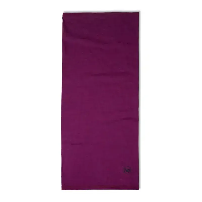 Buff Solid Merino Lightweight Neckwear in Magenta-1