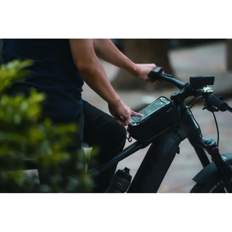 Topeak Bento Pack Top Tube Bag - Black Bike Frame Storage Bag for Cycling-3