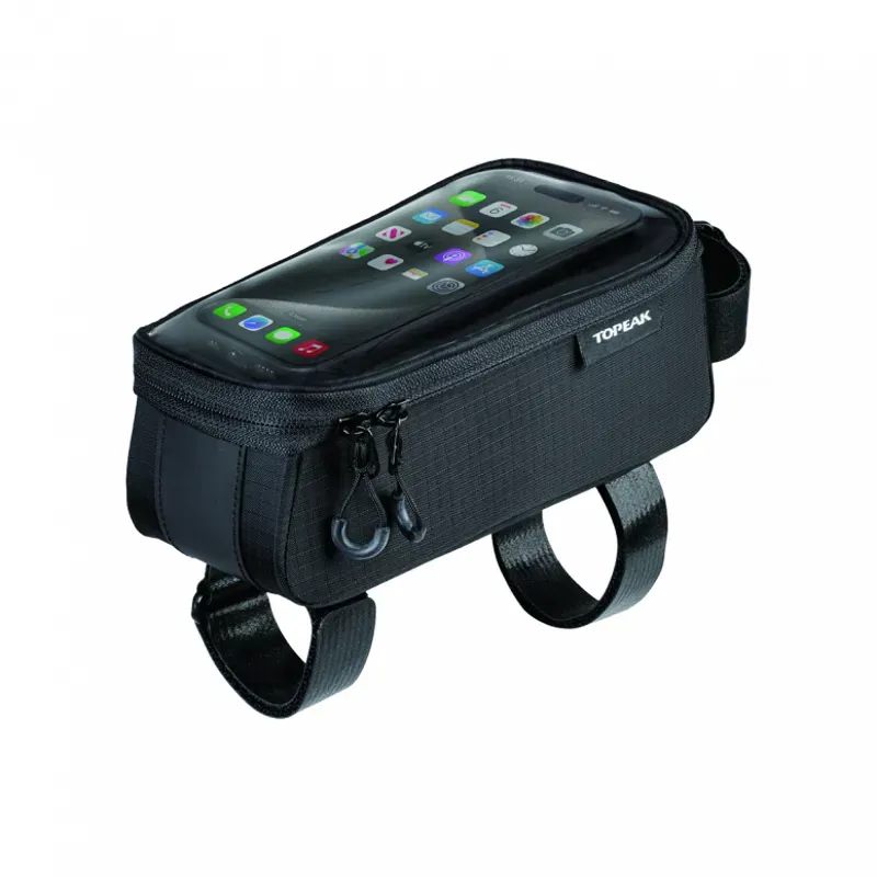 Topeak Bento Pack Top Tube Bag - Black Bike Frame Storage Bag for Cycling