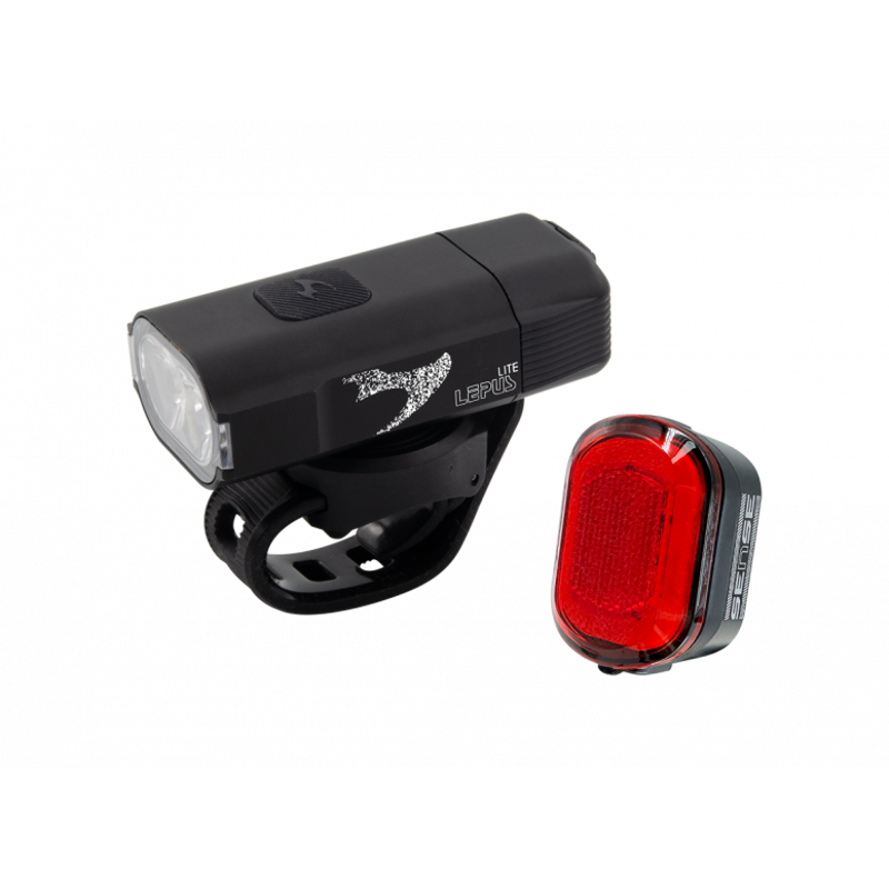 Moon Lepus Lite 400lm and Orion 50lm Bicycle Light Set Black