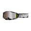100% Armega HiPER Mirror Silver Lens Goggles in Lightspeed