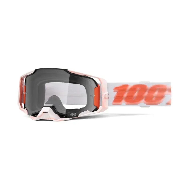 100% Armega Goggles In Clear Lens/Tubular