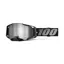 100% Armega Mirror Silver Lens Goggles in Black