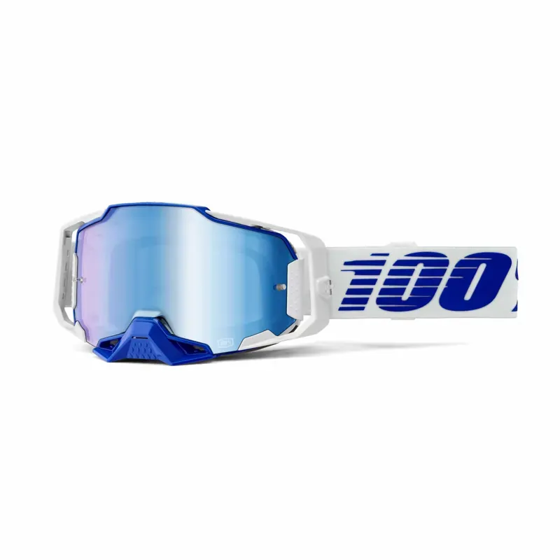 100% Armega Mirror Blue Lens Goggles in Blue