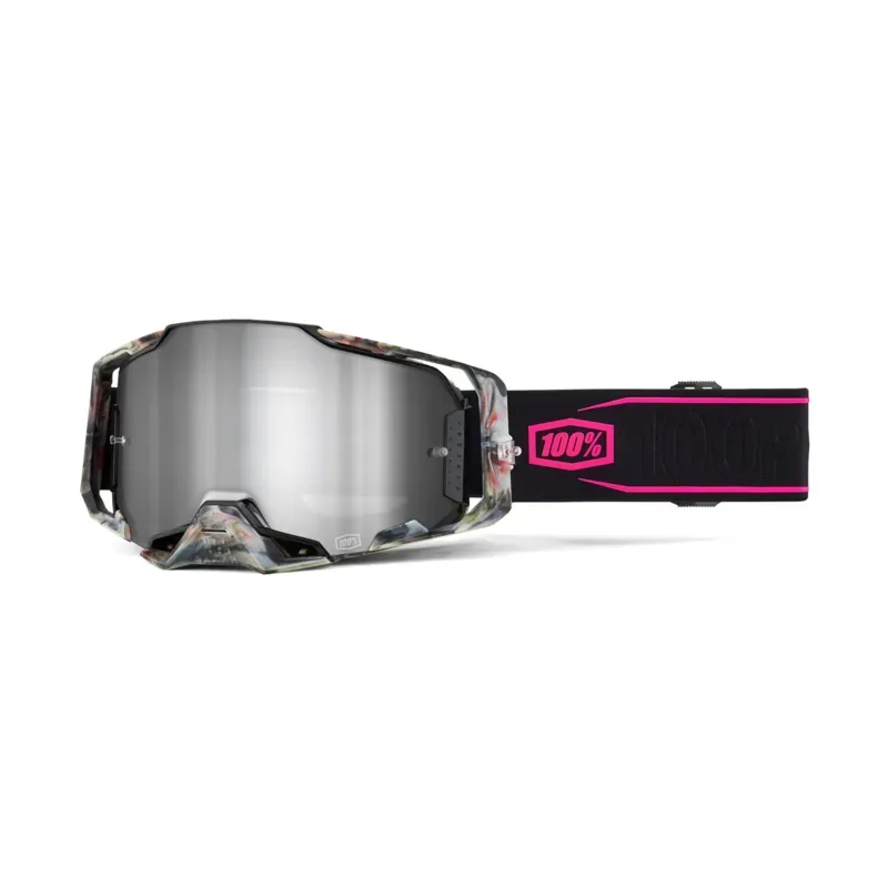 100% Armega Goggles In Mirror Silver Lens/Sarcelle