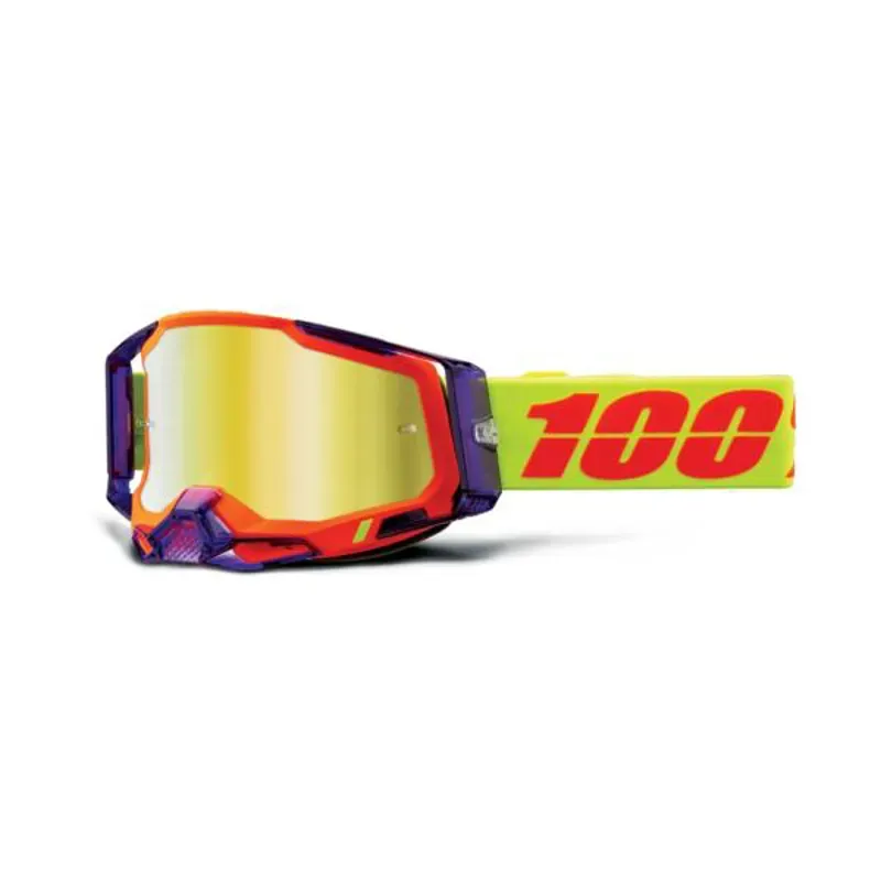 100% Racecraft 2 Goggles in Mirror Gold Lens/Panam