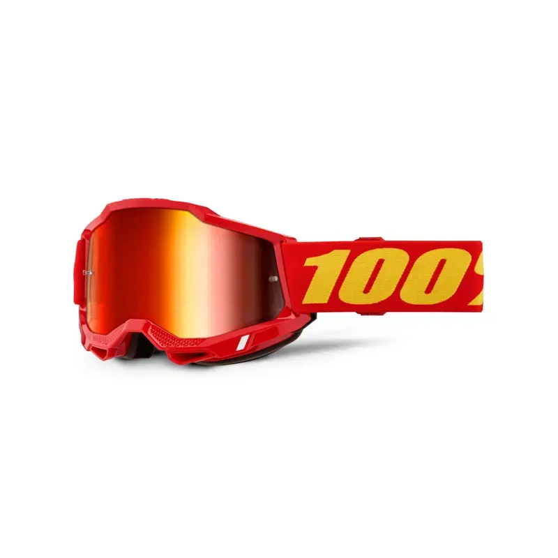 100% Accuri 2 Mirror Red Lens Goggles in Red