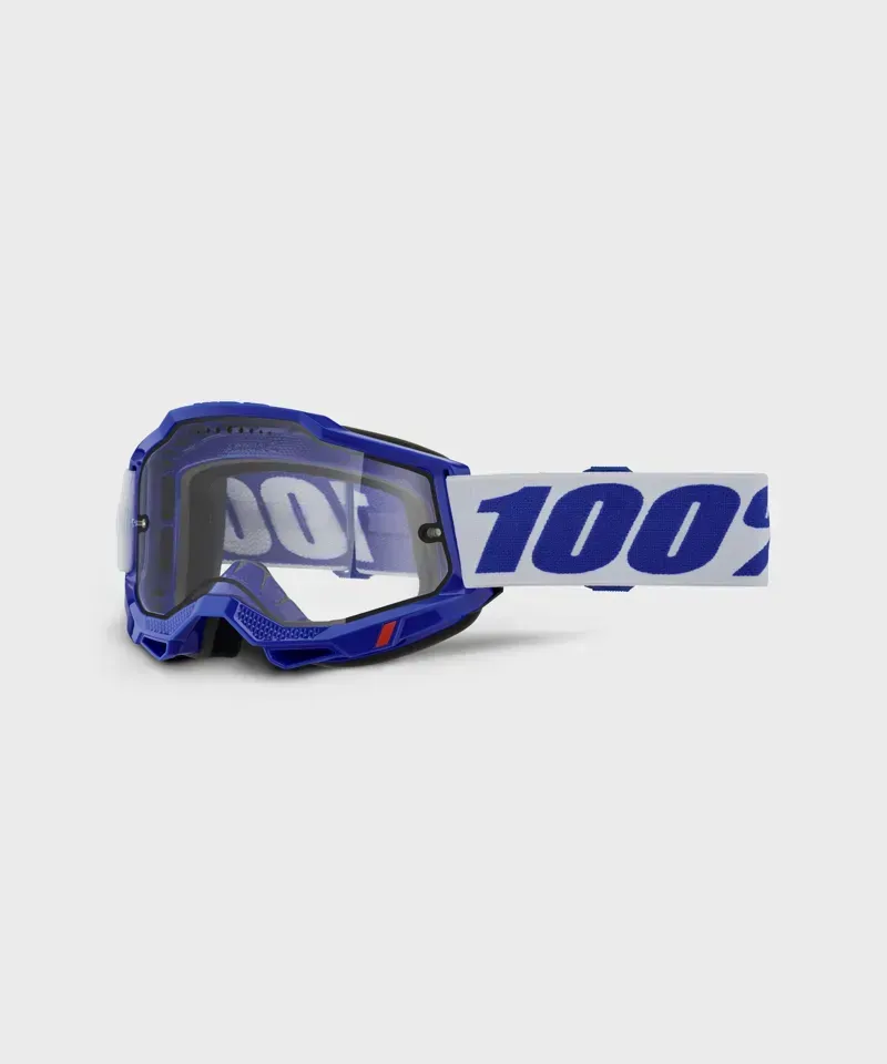 100% Accuri 2 Enduro MTB Clear Lens Goggles in Blue