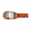 100% ARmatic Mirror Silver Flash Lens Goggles in Neon Orange