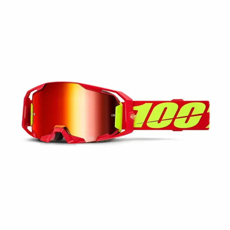 100% ARmatic Mirror Red Lens Goggles in Red