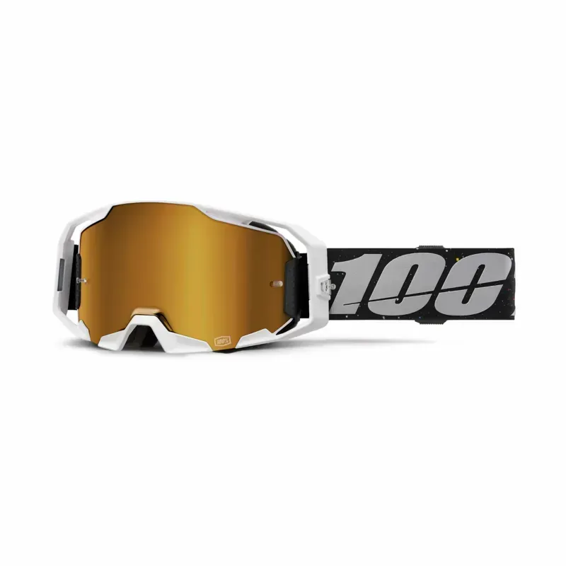 100% ARmatic Mirror Gold Lens Goggles in RapidRacer