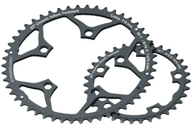 Stronglight 110PCD Type S - 5083 Series 5-Arm Road Chainrings 34T- 36T BLACK ne none