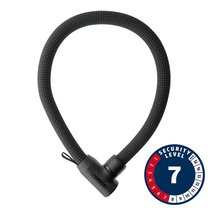 Abus Yarnit 4004K 4mm 85cm/2.8-ft Textile Lock w/ Key in Black