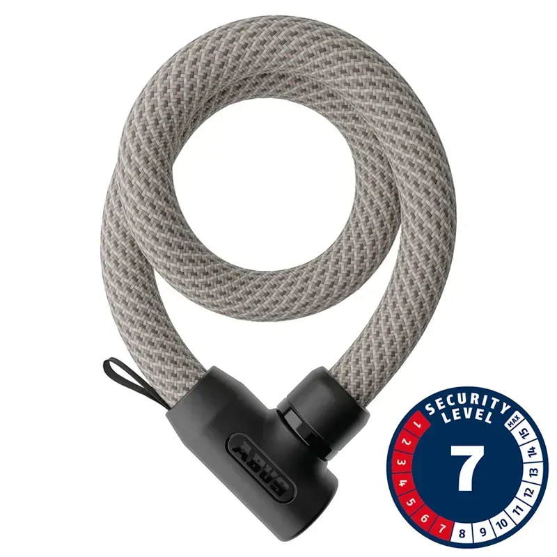 Abus Yarnit 4004K 4mm 110cm/3.6-ft Textile Lock w/ Key in Sandstone