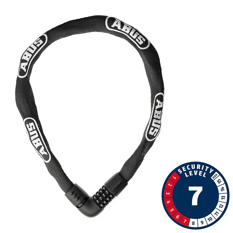 Abus Tresor 6807C 7mm 110cm/3.6-ft Length Combi. Lock in Black