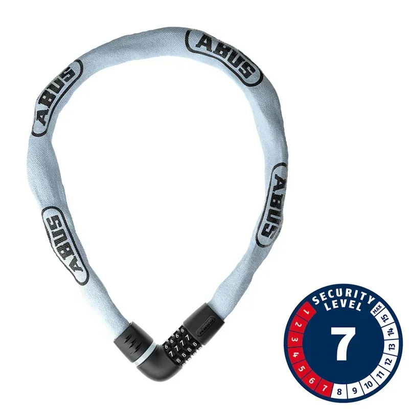 Abus Tresor 6807C 7mm 110cm/3.6-ft Length Combi. Lock in Light Blue