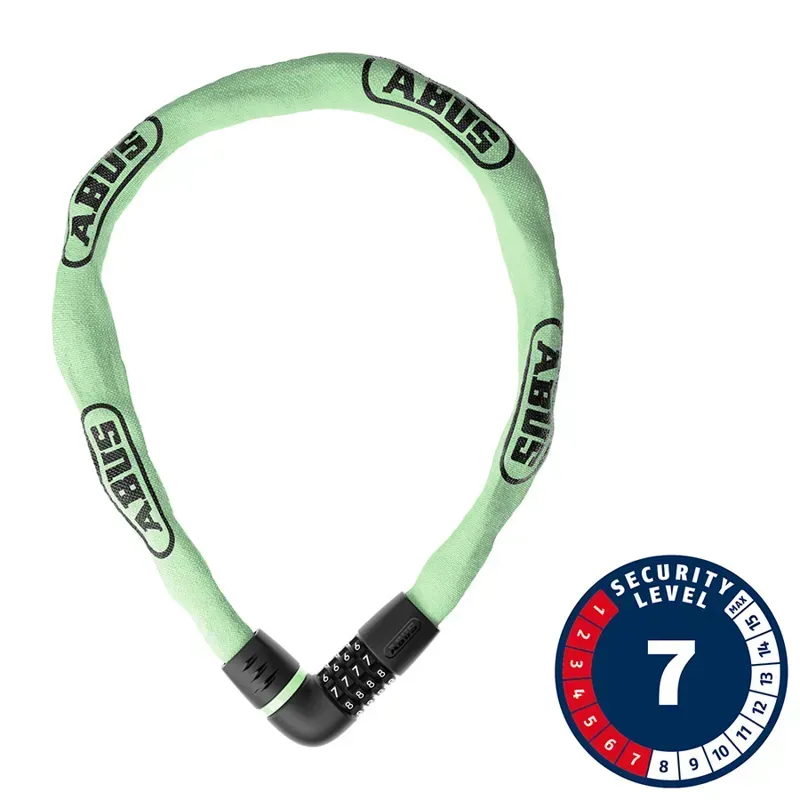 Abus Tresor 6807C 7mm 110cm/3.6-ft Length Combi. Lock in Sage Green
