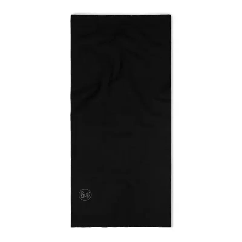 Buff Merino Midweight Neckwear in Solid Black-1