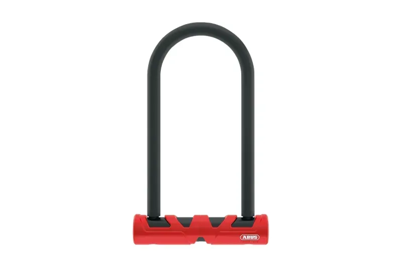 ABUS Ultimate Mini 420 U-Shackle Lock 140mm (Gold Sold Secure) BLACK/RED 17mm