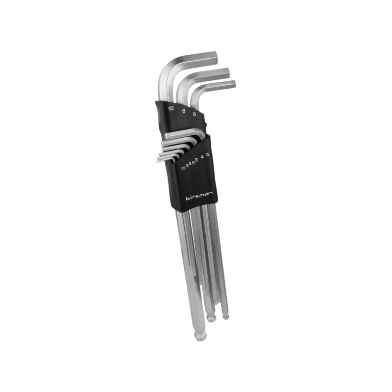 Birzman Hex Key 9 Piece Set in Silver