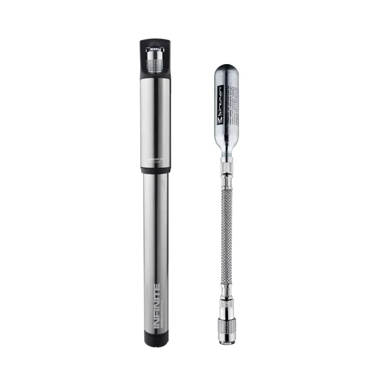 Birzman Infinite Apogee Road Hand Pump w/CO2 in Silver