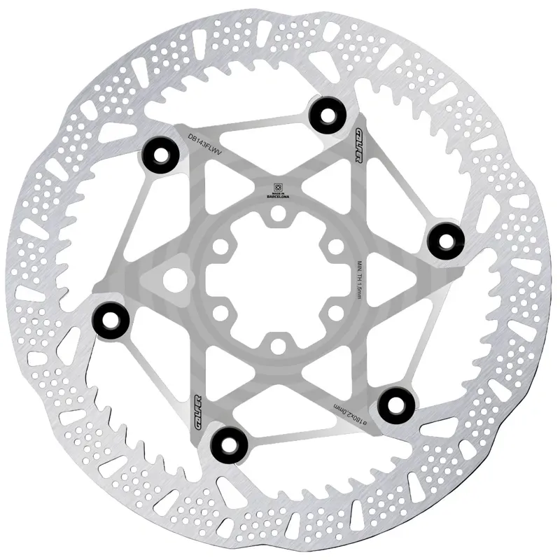Galfer Shark Evo 6-Bolt Rotor 203mm 2.0mm in Raw Silver