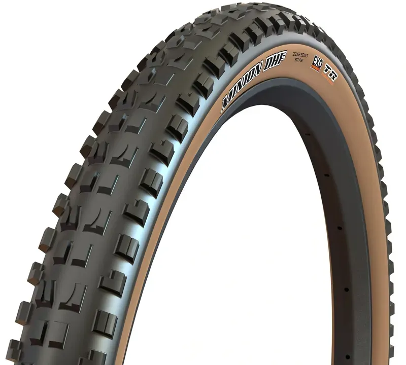 Maxxis Minion DHF Folding EXO TR Skinwall 2 Tyre in Black/Brown