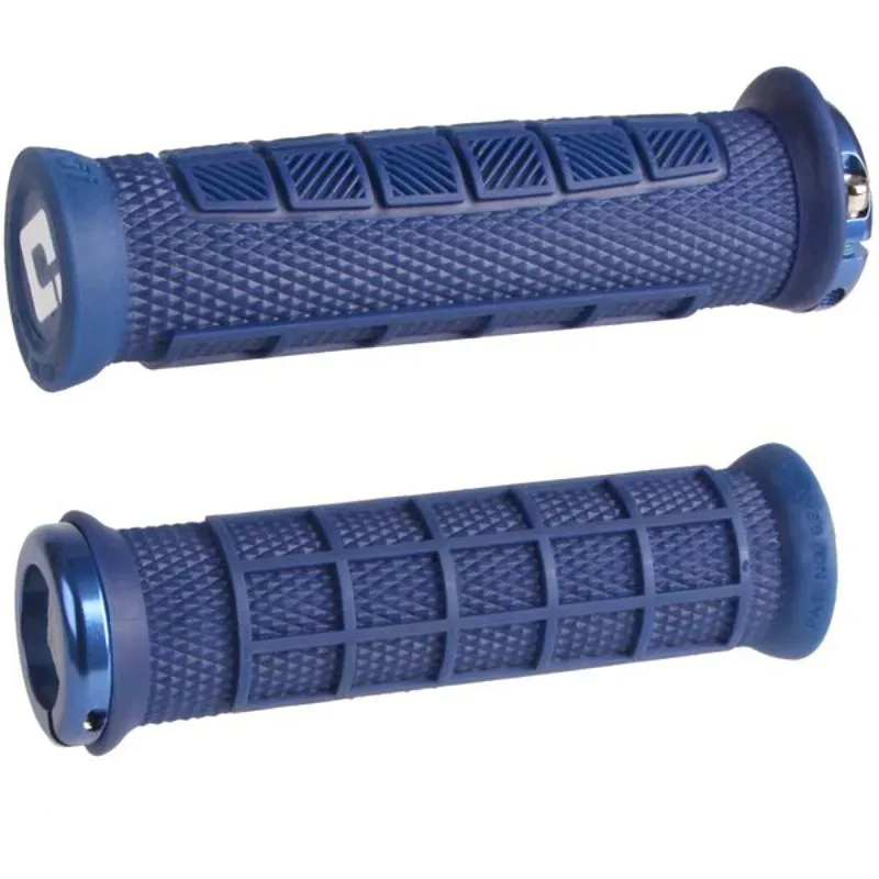 Odi Elite Pro 130mm Mountain Bike Lock On Grips in Blue