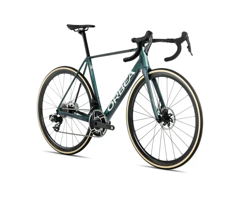 Orbea ORCA M20iLTD PWR Road Bike in Escape Green/Carbon View Matt-2