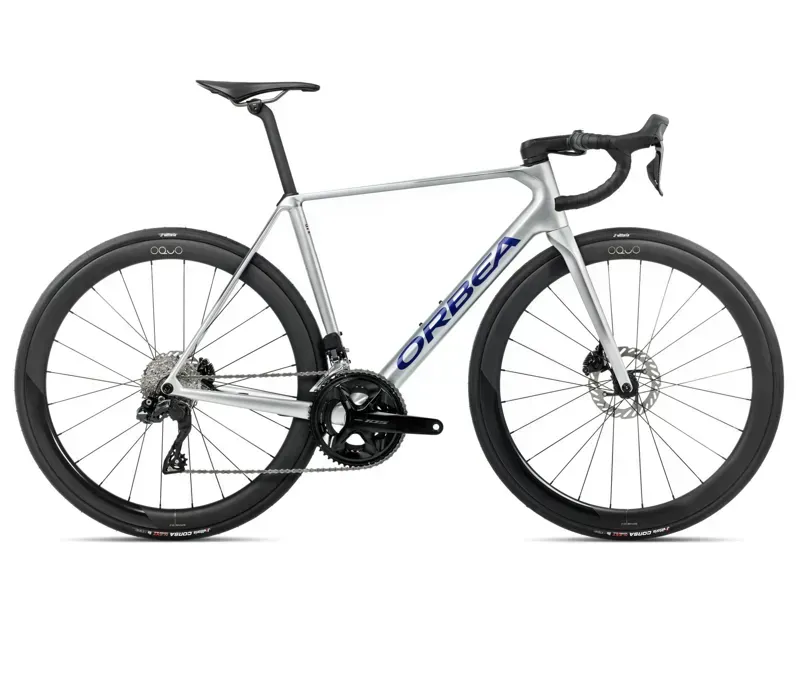 Orbea ORCA M30iLTD PWR Road Bike in Spark Silver/Titain Grey Gloss