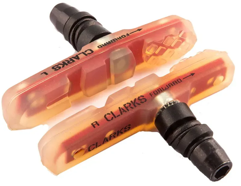 Clarks Cycle Systems CPS960 72mm BMX Brake Blocks in Clear/Black-1