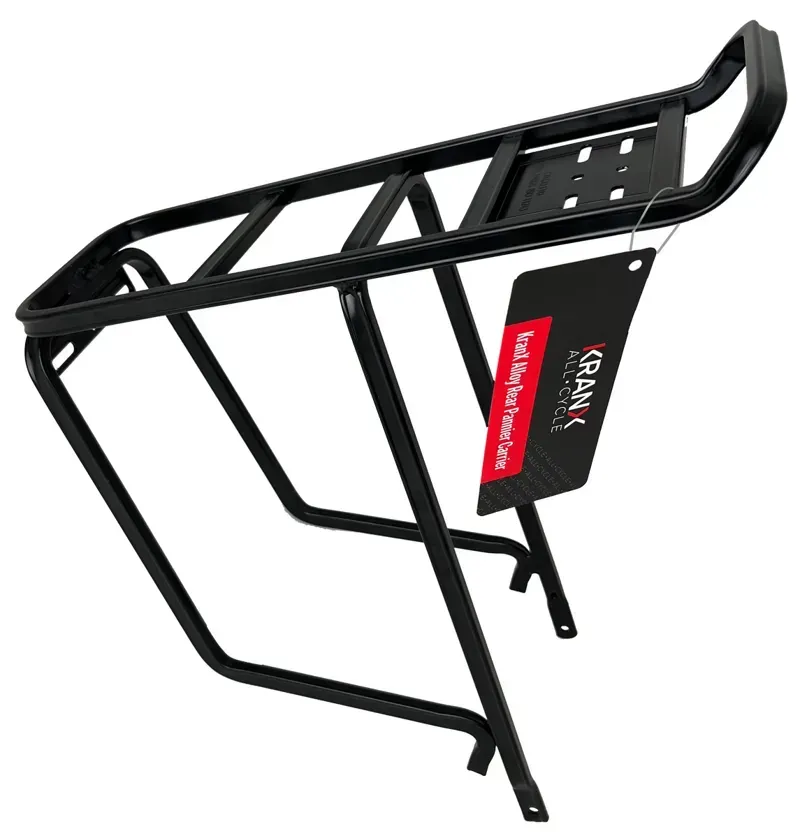 KranX Alloy Rear Pannier Rack for 26-8-inch Wheels in Black