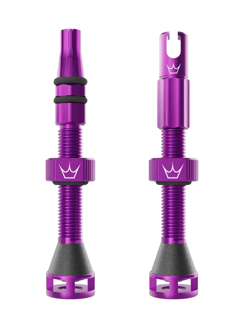 Peaty's Holeshot Fast Flow 42mm Tubeless Valves in Purple