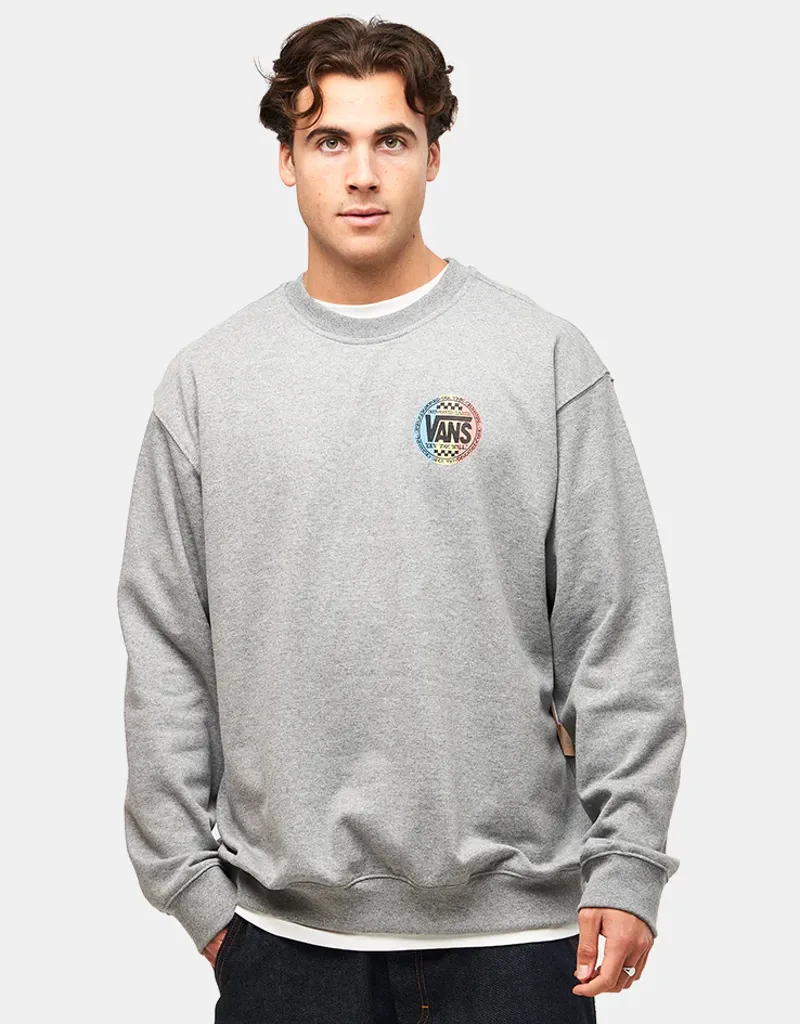 VANS Retro CO Crew Sweatshirt Cement Heather - Classic Skate Style-1