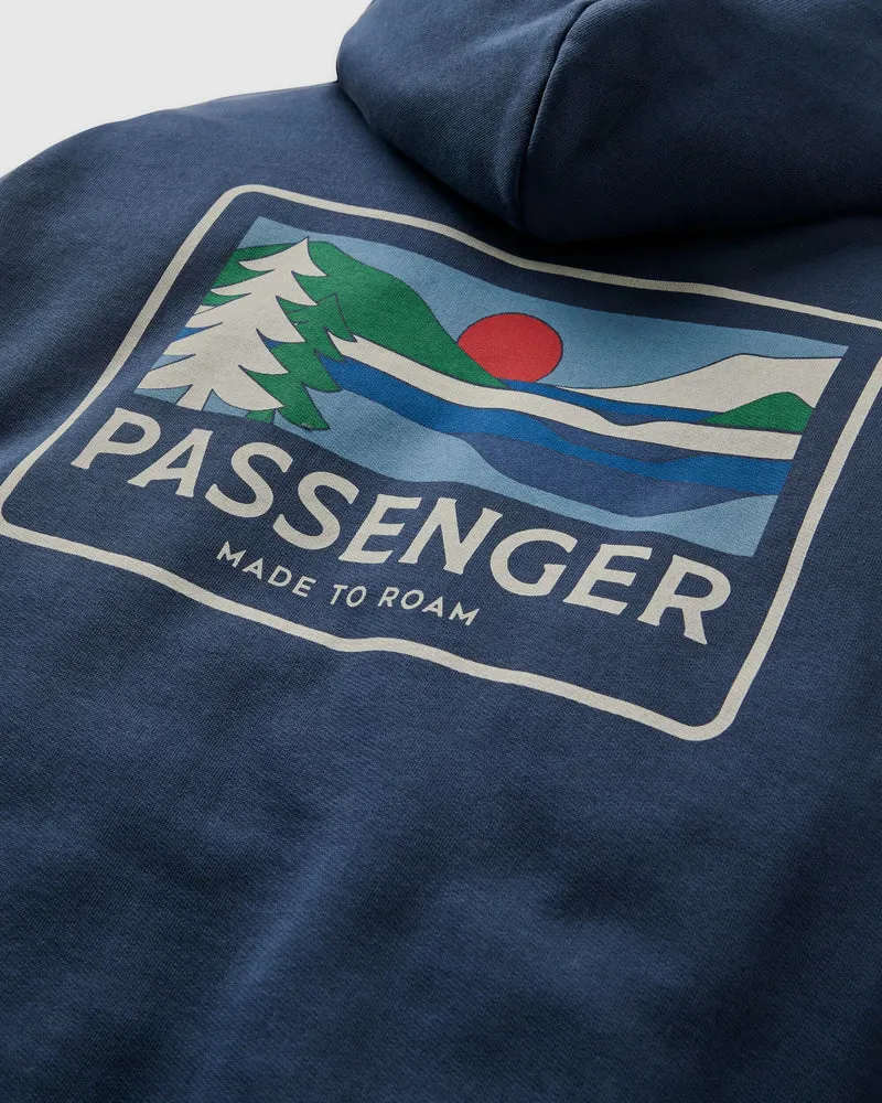 Passenger Roamer Hoodie - Rich Navy Men's Organic Cotton Pullover-2