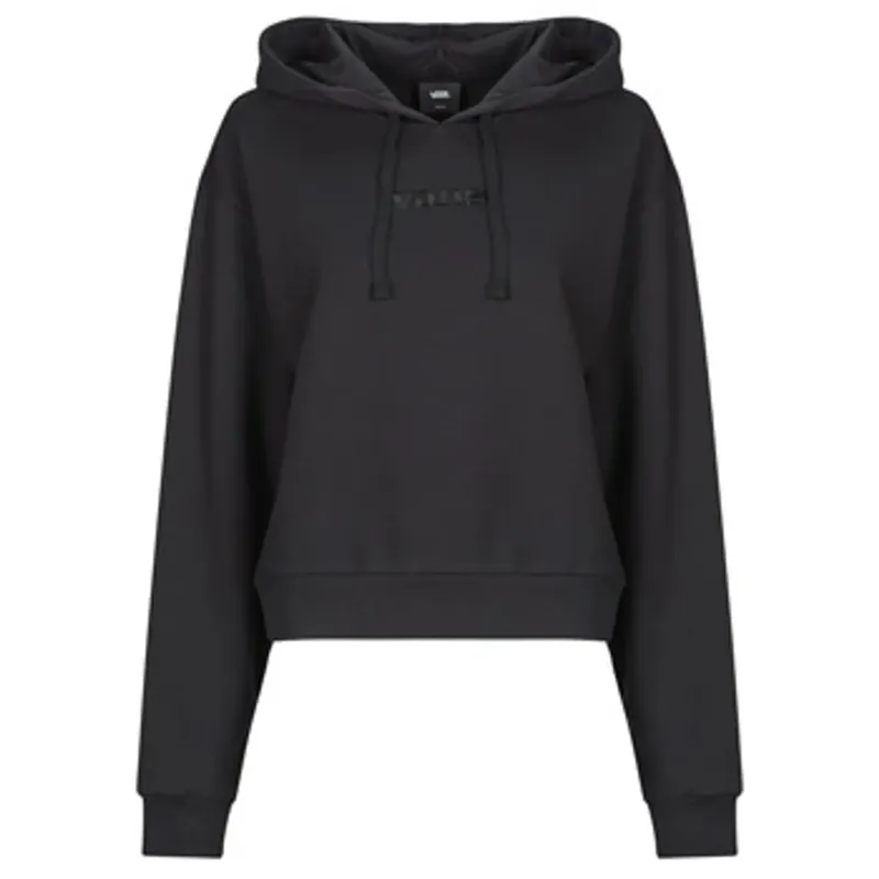 Vans Womens Embroidered Logo Relaxed Hoodie Black-2
