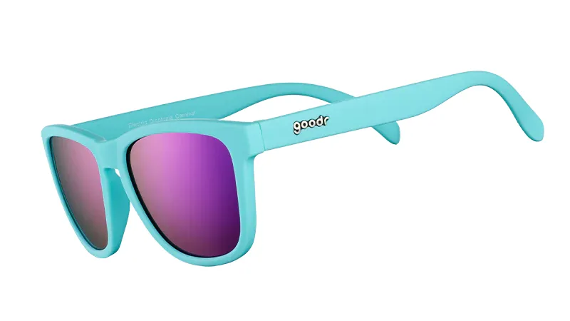 Goodr Electric Dinotopia Carnival Polarized Lightweight Sunglasses for Running + Everyday Wear