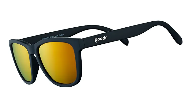 Goodr OG Glasses - Whiskey Shots with Satan Lightweight Polarized Sunglasses for Running + Everyday Wear